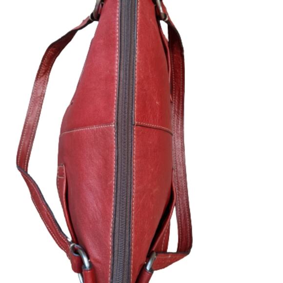 Fossil Red Leather Shoulder Bag - Picture 7 of 11